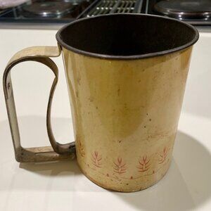 Vintage Androck Flour Sifter Kitchen 1940s-50s Made In USA Enamel Finish